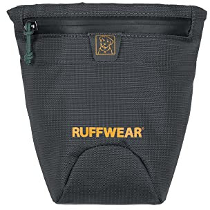RUFFWEAR Pack-Out-Tasche, Hundekotbeutel-Rollenspender, Stoffgürteltasche, hält Hundekotbeutel, kleine leichte wasserdichte freihändige Bauchtasche, Reißverschlusstaschen, Basalt Gray, Large
