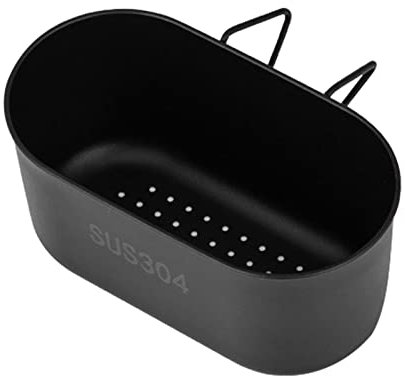 Laluky Stainless Steel Drain Basket, Multifunction Sink Strainer Colander, Kitchen Food Catcher, for Filter Kitchen Waste and Wash Vegetables Fruits(Black)