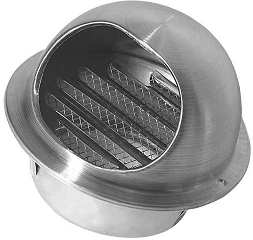 whalebee Campana De Ventilación Redonda De Acero Inoxidable, Plata Rejilla De Ventilacion para Horno Rejilla De Ventilación Rejilla para Sistemade Ventilación, para Sistemade Respiración