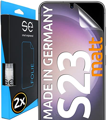 smart engineered 3D Pellicola protettiva per schermo per Samsung Galaxy S23 antiriflesso [2 pezzi Opaco, Case-friendly, Non Vetro Temperato ma Pellicola Protettiva TPU