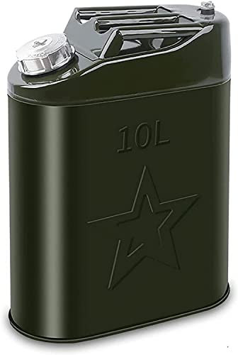 Bidon Essence des Jerrycans Grand Bidon D'essence Portable Fer Gaz Bidon Moto Carburant Conteneur Diesel Essence Huile Réservoir d'eau Essence Jerrycan (Size : 10l)