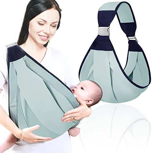 TOPJOWGA Baby Tragetuch, Babytrage Neugeborene, Verstellbare Babytrage, Atmungsaktive Babytrage Kleinkinder, Multifunktionale Babytrage, Tragehilfe Baby für Kleinkinder
