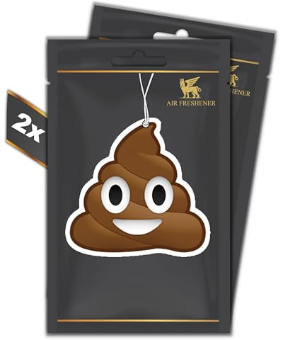 R&M ORIENT Poopy Stink - Lot de 2 désodorisants - Désodorisant automatique pour voiture amusant - Car Air freshener - Poo de (Night Sky )