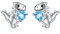 VONALA Dinosaurier Ohrringe 925 Sterling Silber Tiere Ohrstecker mit Zirkonia Hypoallergen Schmuck Geburtstag Geschenke für Damen Frauen Mädchen Kinder