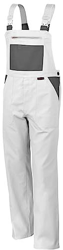 Qualitex Arbeits-Latzhose BW 270 - Größe: 68 - Weiss/grau