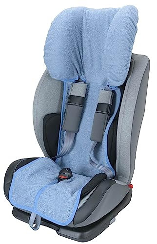 Babysanity Autositzbezug 9/36 und 15/36 kg aus doppeltem Baumwoll-Frottee, Farbe (Avio)