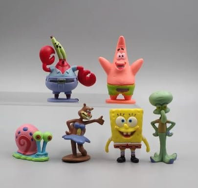 YOGARTH Set of 6 Mini Figures Set, Figures Cake Decoration, Cake Figures, Cake Decoration Boy Girl, Cake Topper for Children Birthday Party Cake Decoration Supplies