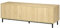 HOMCOM Meuble TV Banc TV jusqu'à 65 Pouces 3 armoires 2 passages de câbles avec étagère réglable - 150 x 40 x 51 cm Naturel