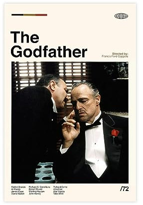 Filmposter The poster Godfather, Leinwandposter, Schlafzimmer, Dekoration, Sport, Landschaft, Büro, Raumdekoration, Geschenk, 30 x 45 cm