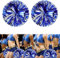 Cheerleading Pompoms - 2 Stück Metallfolie Cheerleading Pom Poms - Cheerleader Bunte Pompons Handblume,für Sport Cheers, Tanz Abendkleid Nachtparty Tänze, Karnevalspartys Verwendet