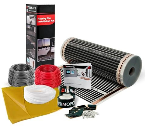 Komplettes Infrarot-Fußbodenheizung Heizfolien Set 180W/M²