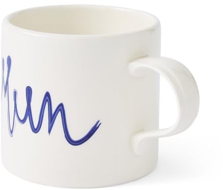 Portmeirion Home & Gifts Merion Blue and White Mug Mum, Dad, Mr or Mrs (Mum)