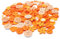 Special-Touches Knöpfe aus Holz, Acryl und Harz, für Kartengestaltung, Verzierungen, 150 Stück, Orange