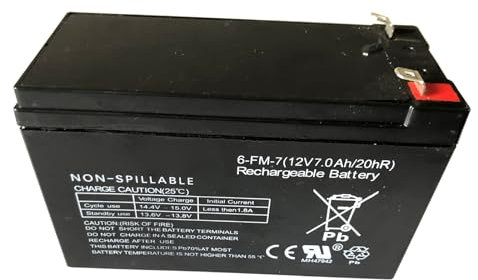 SSCYHT 12V 7Ah Sealed Lead Acid Battery 12 Volts Rechargeable SLA AGM Battery Use for Fire Alarms Security Systems Devices Backup Battery