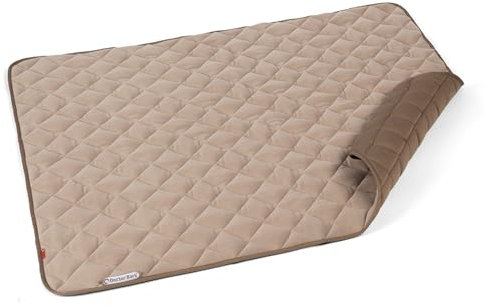 Doctor Bark Hundedecke Fleece Wendedecke - Flauschige, robuste Hundematte für große Hunde - Liegedecke, waschbar bis 95°C (Goldbraun, XL - 120x100 cm)