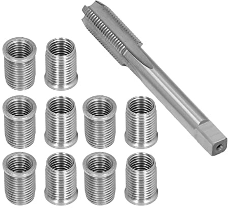 Leopacat ZüNdkerzen, GlüHkerzen Ausbohrwerkzeug, Helicoil Set, M10X1,25-Schraube Und M12X1,25 Hah Reparatursatz, Edelstahl Gewindebohrer AutozubehöR Hardware FüR Kfz Motoren Benzinmotoren Generatoren