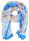 QUEEN HELENA Leichter eleganter Schal Schal lässig bunt mit Muster Damen SC13, SC13-1 Blau, Einheitsgröße