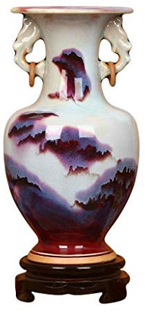 UHJKLA Retro-Blumenvase aus Keramik, dekorative Blumenvase aus Glas für Blumenarrangements, Hochzeiten, Heimdekoration oder Büro