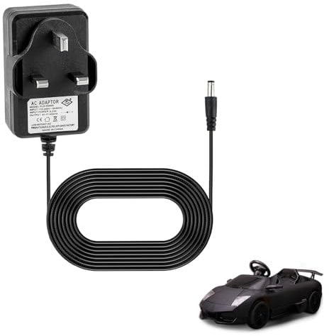 6V Ride Ons Car Battery Charger, 6V Charger for Ride On Car, with 500mA Output, Electric Toy Vehicle Power Adapter with 5.5x2.1mm Connector, Compatible with Various Toys Electric Cars