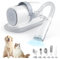 Sweetcrispy Kit de aspiradora de aseo para mascotas, cortadora profesional de aseo para perros con taza de 2.5 L, 3 modos de succión, cortaúñas inalámbricas, 5 herramientas de peluquería, recortadora