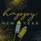 Mank Airlaid Serviette Rocky 40 x 40 cm 50 Stück – Premium Einweg Serviette für Silvesterfeiern mit Happy New Year Design Silvester