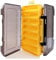 FOLANDO Fishing Lure Tackle Box, 14 Grids Double-Sided Fishing Lure Hook Tackle Box Transparent Plastic Tackle Storage Box 19 x 11 cm, Waterproof Storage Case