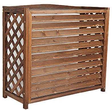 Hölzerne Klimaanlagenabdeckung Blumenständer Hölzernes Klimaanlagengestell Klimaanlagenschale Jalousien Massivholz-Klimaanlagenabdeckung Pflanzenaufbewahrung im Freien/Außendurchmesser/85X35X75Cm