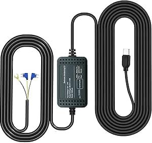 Topabol Dashcam Auto Hardwire Kit, Typ-C Hard Wire Kit für Dash Camera, wandelt 12V-24V in 5V/3A um, was für 24-Stunden-Parküberwachung und Zeitrafferfunktion geeignet ist