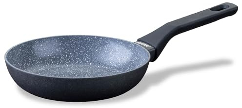 Fackelmann Bratpfanne Cosmo – Ø 20 cm aus gepresstem Aluminium, PFAS-freie Excilon Ceramic Beschichtung, Soft-Touch Griff, Reinigung per Hand, Grau
