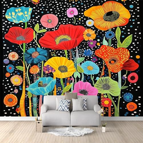 Fototapete Blume Abstrakt Kunst Bunt 300 X 210 Cm(Wxh) Artistic Non-Woven Wall Mural - Premium Unframed Wallpaper For Living Room,Bedroom,Office Decor