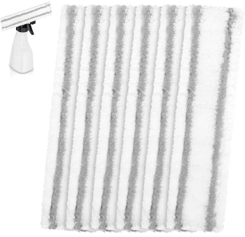 Adiwo Window Vac Cleaning Pads for Karcher, 6Pcs Karcher Window Cleaning Machine Rag Replacement Pack, Compatible with Karcher WV1 WV50 WV75 Window Vacuum Cleaners(Gray)