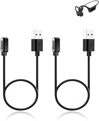 yystao Ladekabel für Sanoto-Kopfhörer mit Knochenklang, stabiles magnetisches USB-Ladekabel, kompatibel mit SANOTO DG08-H, 2 Stück