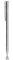 Uadme Recogedor magnético portátil, retráctil, herramienta magnética de acero inoxidable para taller, fácil recogida, diseño compacto, 50 cm de largo