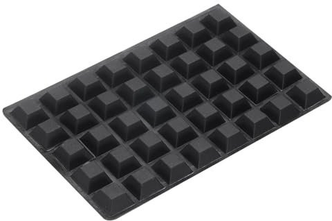 sourcing map 40Pcs Black Rubber Bumpers, Noise Damper Rubber Feet for Cutting Boards - 0.13 Thickness Glass Table Top Bumpers Self-Adhesive Furniture Pads