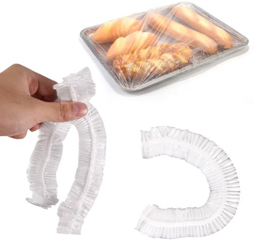 50uds Bolsas Conservación Fresca de Pan, 46x33cm Bolsas Elásticas Conservación Alimentos Reutilizables a Prueba Fugas de Alta Definición para Bandeja Hornear para Levar Masa Pizza