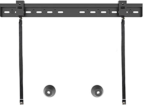 ZJXANMZ Low Profile Wall-Mounted TV Stand for 26-80 Inch Flat Screen TVs, Anti-Dropping Corners & Double Hooks, Sturdy Fixed Bracket, Space-Sing Floor TV Stand
