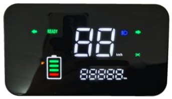 FUANA Elektrofahrzeug LED Display Tachometer 48-72V für Phase-Line Digital Meter E für Fahrrad Roller Dreirad, 6PIN Schnittstelle 99KM/H für Max, Schwarz