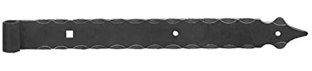 Pollmann®Baubeschläge 3551400 Ladenband Rolle Ø 13 mm x 400 mm mit Randhämmerung und Zierspitze, schwarz