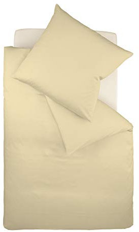 Fleuresse Colours Bettwäsche, Uni-Mako-Satin, sand, 155 x 200 cm