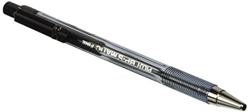 Pilot - 1625 - Penna a sfera a scatto BPS Matic nero punta 0 7 tratto 0 32 mm (conf.12)