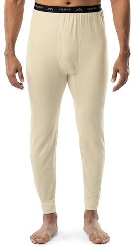 COLDPRUF Authentic Dual Layer Wool Plus Blend Base Layer, Thermounterwäsche für Herren, Haferflocken, Größe L