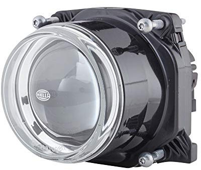 HELLA 1LL 009 998-011 DE/FF/Halogen-Hauptscheinwerfer - 90mm Performance - 12V - rund - Einbau - gehärtete Streuscheibe - Stecker: AMP - vorne links/vorne rechts
