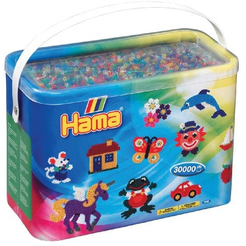Hama - 208-50 - Kreative Freizeit - Barrel 30.000 Perlen zum Aufbügeln - Midi - Mix Pastell
