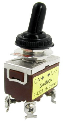 sourcing map AC 250V 15A DPST on/Off 2 Positions 4 bornes à vis Interrupteur à Bascule avec démarrage étanche