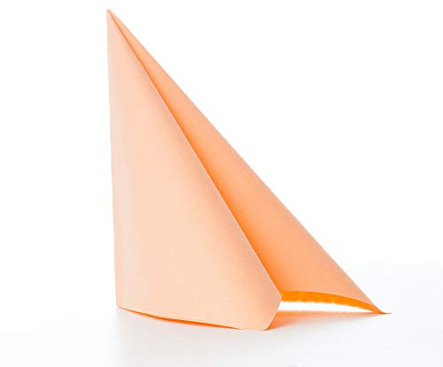 50 Aroba Airlaid Servietten Stoffähnlich 19 FARBEN 40x40 cm 1/4 Falz Hochwertige Hochzeitsservietten, Stoffoptik, für Geburtstag Hotel Catering Feiern Weihnachten Hochzeit Pfirsich