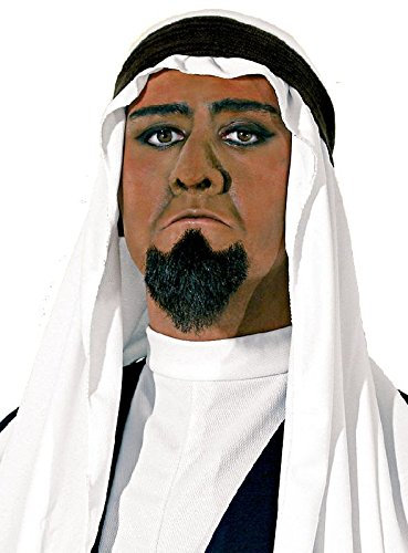 Scheich Bart Kinnbart Araber Echthaar zu Karneval Fasching schwarz