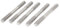 sourcing map A2 Inox Acier Double Extrémité Fileté Goujon Vis Boulon M8 x 80mm 5Pcs