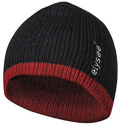 Elysee Mütze Wintermütze Thinsulate warme Wintermütze Einheitsgröße (schwarz/rot)