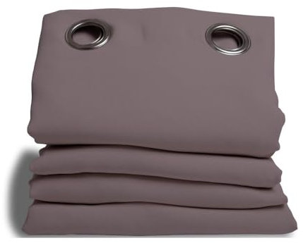 3in1 Lärmschutzvorhang zur Isolierung gegen Lärm, Licht & Kälte, Patentierte Technologie, Oeko-Tex®, Grau - Pfeffer, 140 x 350 (BxH) cm, Ösen (1 Vorhangschal)
