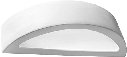 SOLLUX lighting Atena Wandleuchte Innen aus Keramik – Wandbeleuchtung für Wohnzimmer und Esszimmer – Flurlampe in Weiß, 40,5 x 14,5 x 10 cm